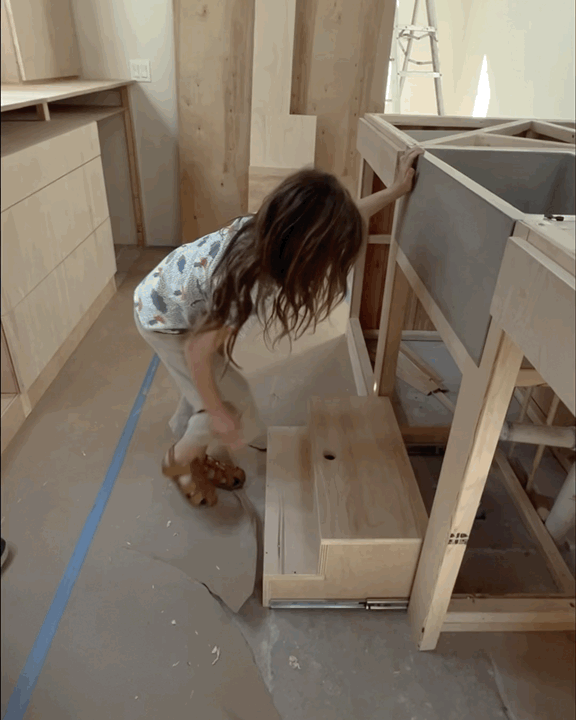 Built In Kitchen Step Stool The Tiny Canal Cottage
